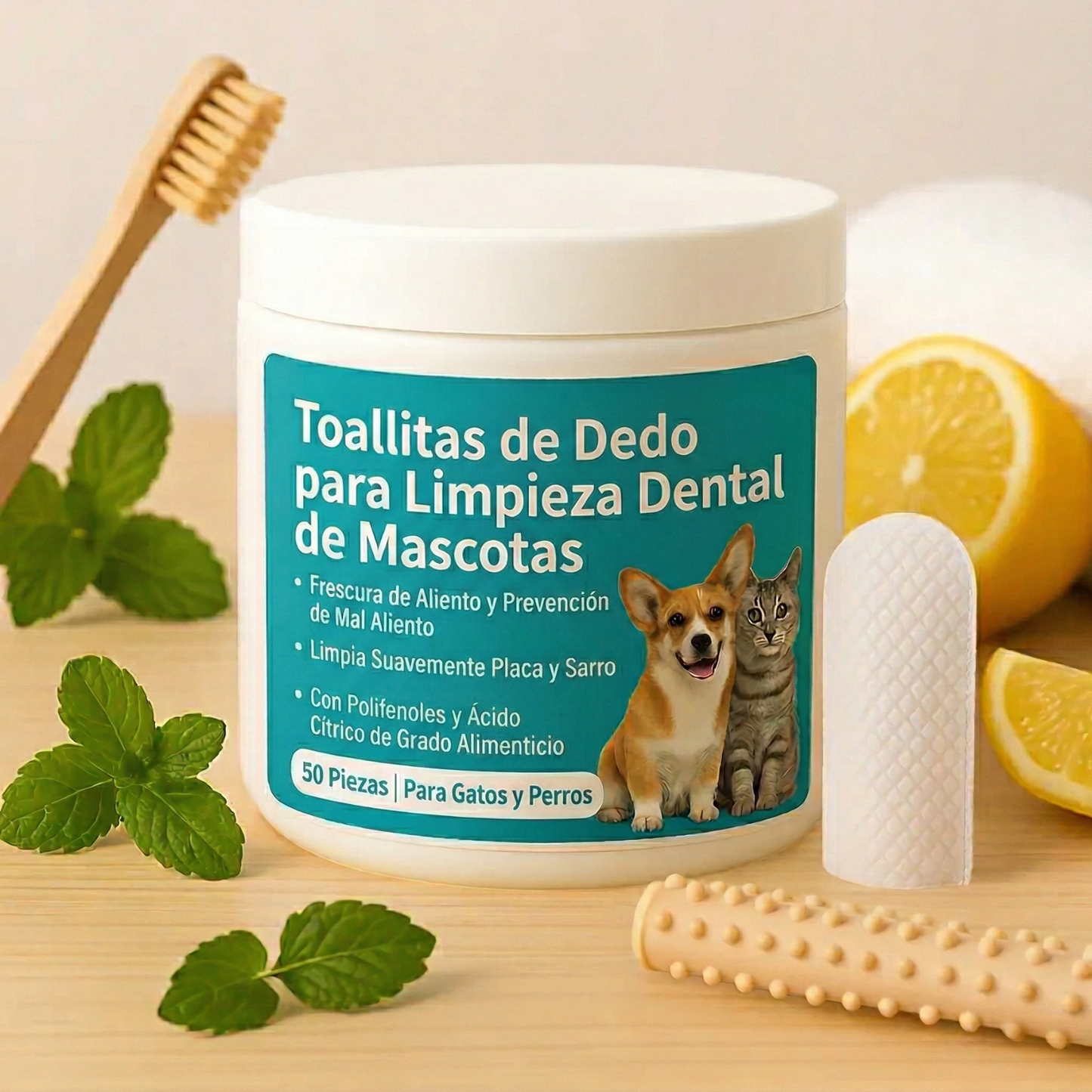 Pawsz™- Toallitas dentales naturales para mascotas